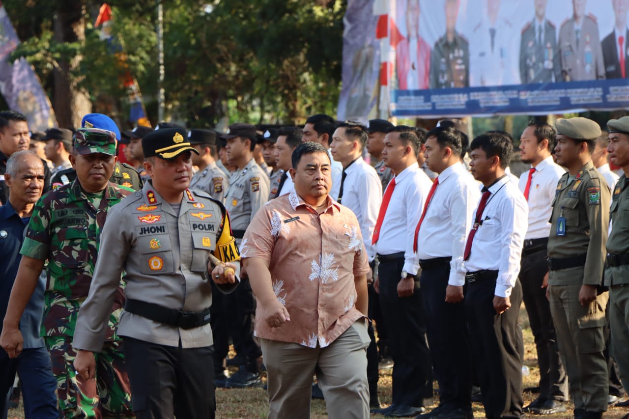 Kapolres Muara Enim Ceks Kesiapan Pasukan Sispamkota