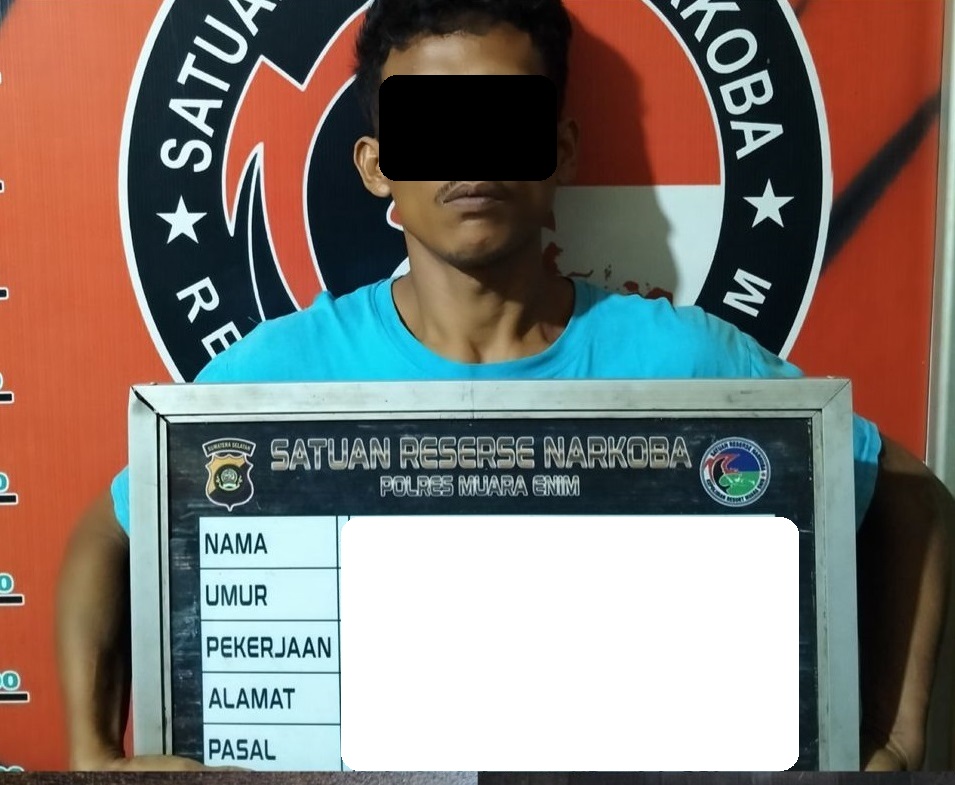 Dicurigai Sebagai Pengedar Narkoba, Pemuda di Muara Enim Diringkus Polisi
