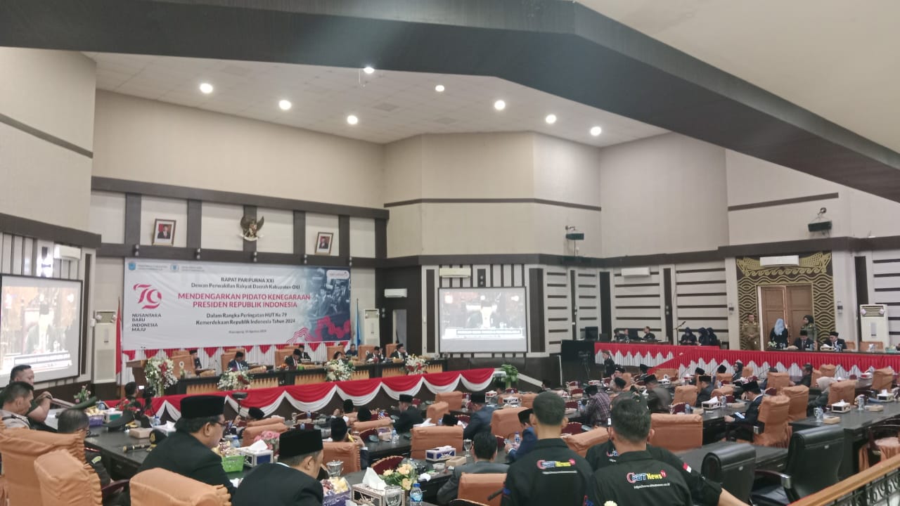 DPRD OKI Menggelar Rapat Paripurna XXI Dalam Rangka Memperingati HUT RI Ke 79 2024