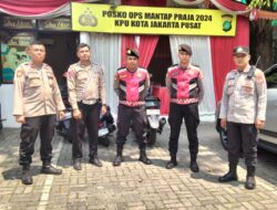 Pengamanan Di Posko Mantap Praja 2024 Kpu Kota Jakarta Pusat.