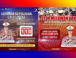 Ini Nomor Pengaduan Lalu Lintas Satlantas Polres Kediri Kota, Catat !