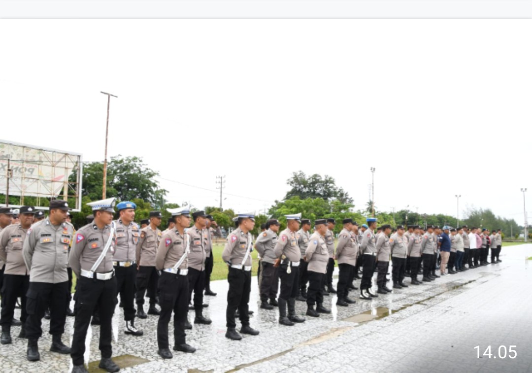 Sebanyak 129 Personel Polres Aceh Timur Amankan Dzikir Akbar Dalam Rangka Deklarasi Pilkada Damai Tahun 2024