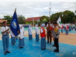 Pimpin Upacara di SMA Negeri 1 Simpang Ulim, Kapolsek Simpang Ulim Kukuhkan Patroli Keamanan Sekolah