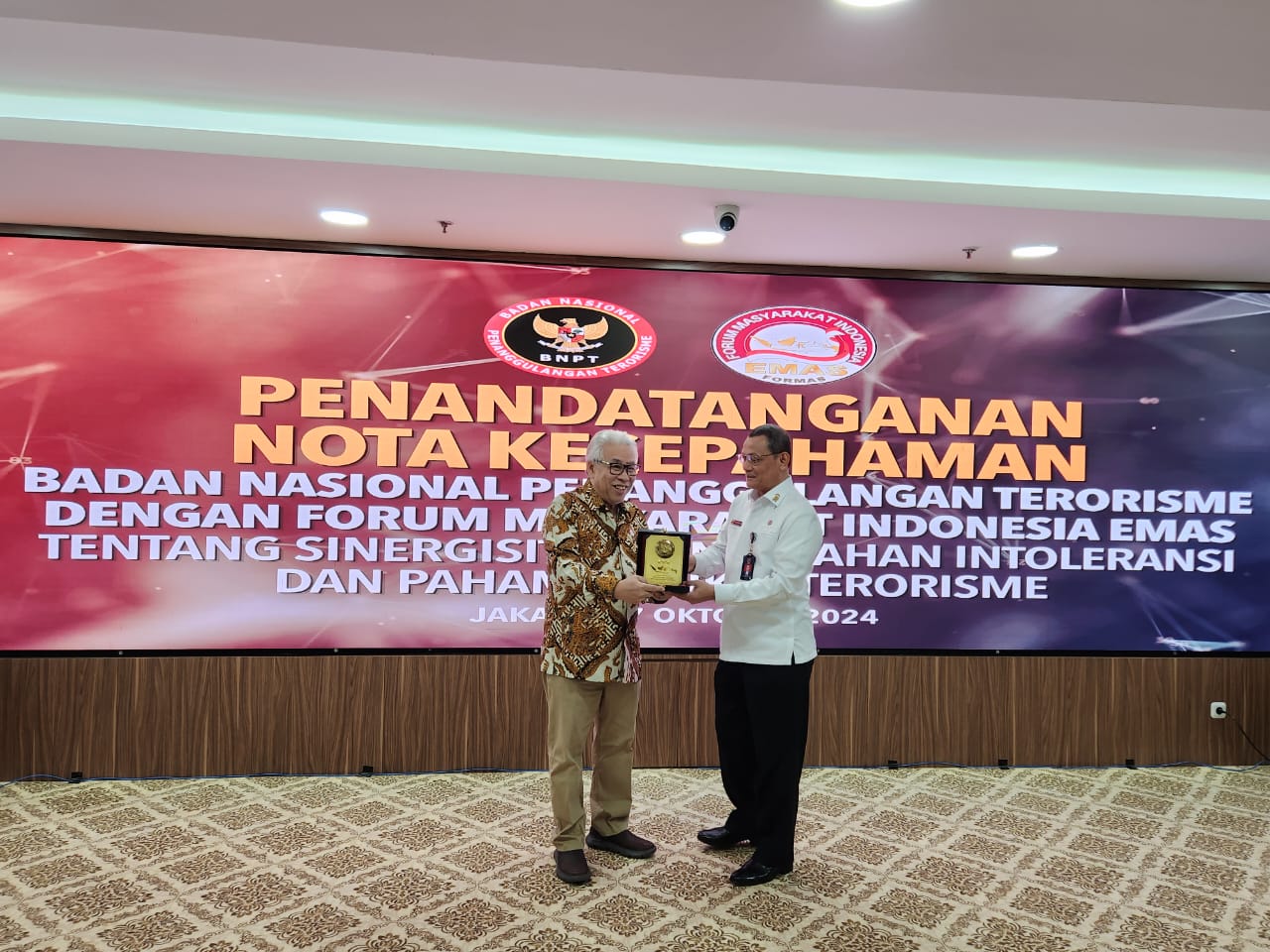 BNPT – Formas Lakukan MoU untuk Ciptakan Negeri Aman dan Damai