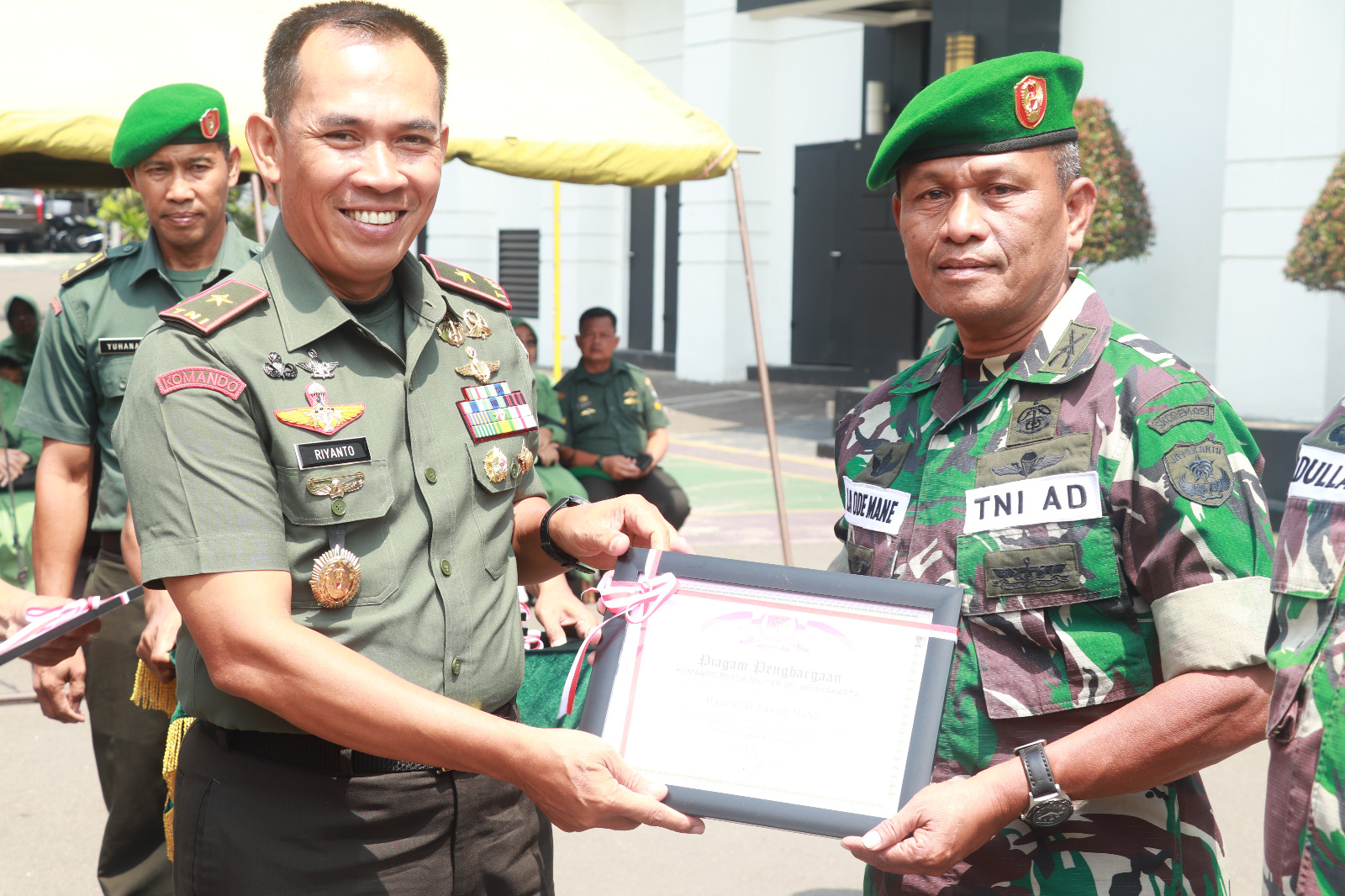 Korem 051/Wkt Selenggarakan Acara Laporan Korps Kenaikan Pangkat Dan Purna Tugas Prajurit