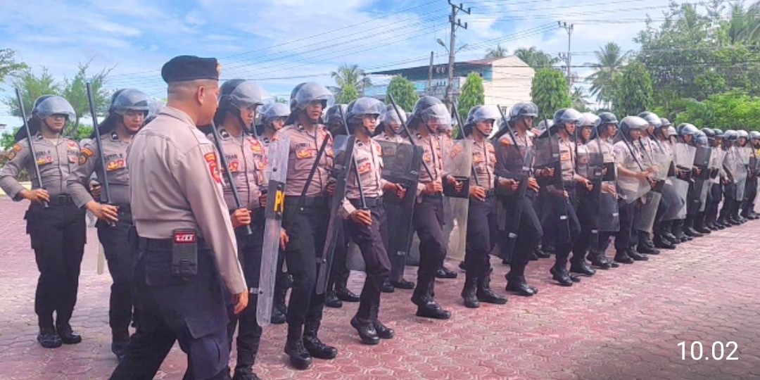 Persiapan Pengamanan Pilkada Serentak 2024, Satsamapta Polres Aceh Timur Gelar Latihan Dalmas