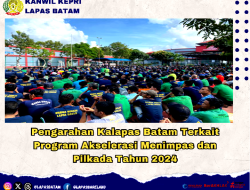 Pengarahan Kalapas Batam kepada Warga Binaan tentang Program Akselerasi Menteri Imigrasi dan Pemasyarakatan dan Pilkada Tahun 2024