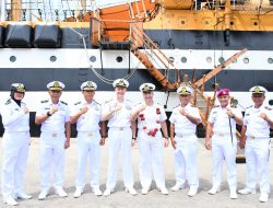 Danlantamal I Sambut Kedatangan Kapal Latih Angkatan Laut Italia ITS Amerigo Vespucci