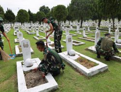 Sambut Hari Pahlawan, Lantamal I Laksanakan Karya Bakti di TMP Bukit Barisan