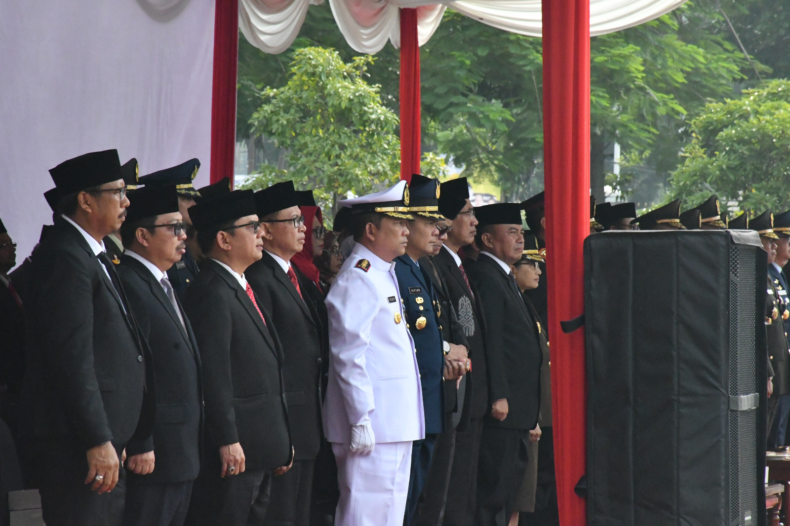 Komanda Beserta Prajurit Lanal Bandung Ikuti Upacara Hari Pahlawan Ke-68
