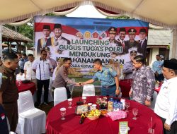 Sebagai Bentuk Sinergitas, Danlanal Bintan Hadiri Acara Launching Gugus Tugas Polri