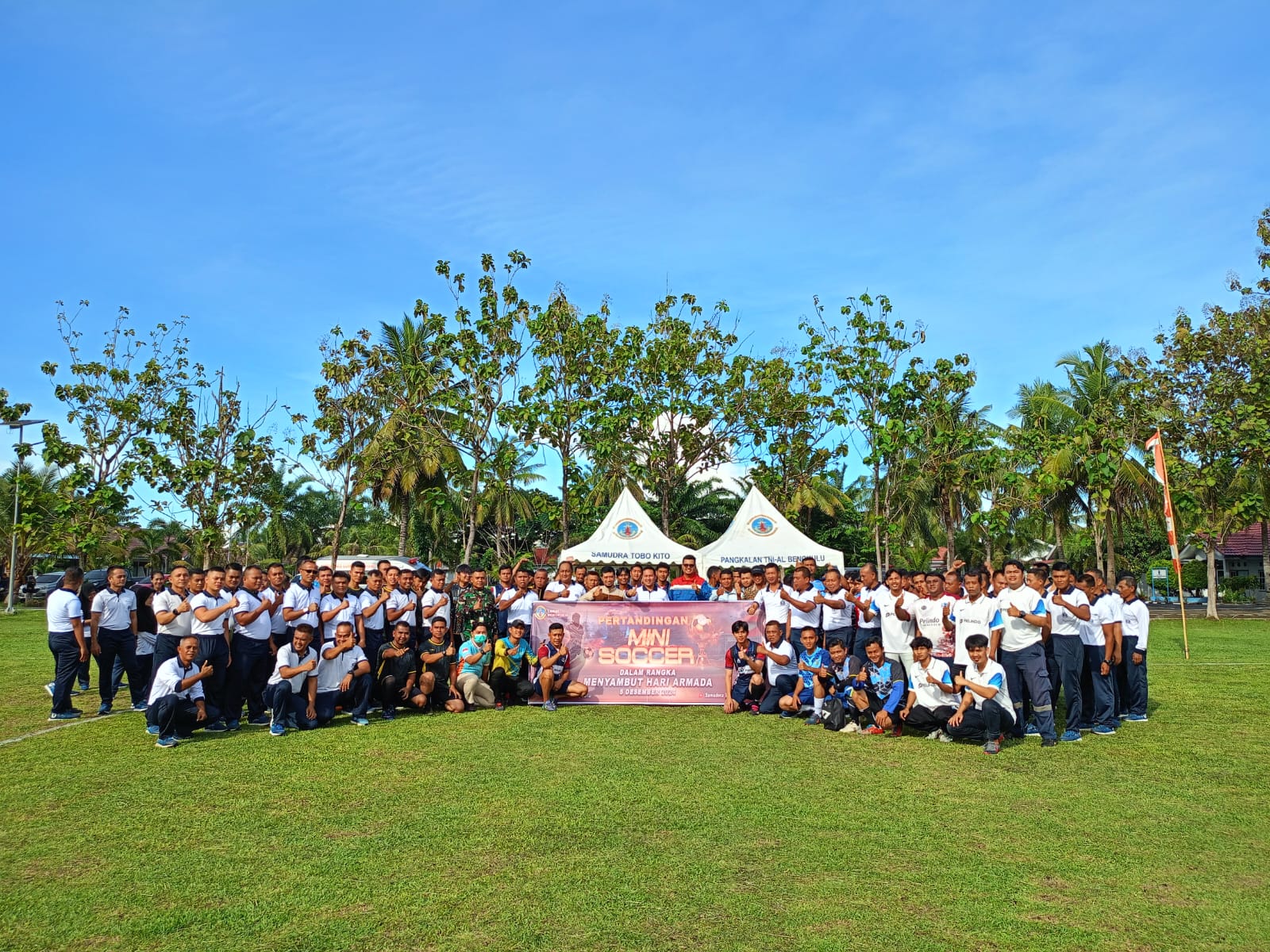 Lanal Bengkulu Gelar Turnamen Mini Soccer Semarakkan Hari Armada Ke-79