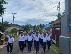 Prajurit Tangguh Mijago Fani Tegok Lanal Simeulue Laksanakan Olahraga Bersama Dalam Rangkaian Hari Armada RI Tahun 2024
