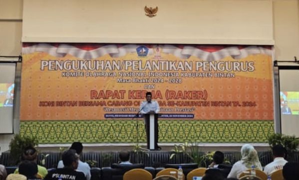 Lanal Bintan Apresiasi Pelantikan Kepengurusan KONI Yang Baru