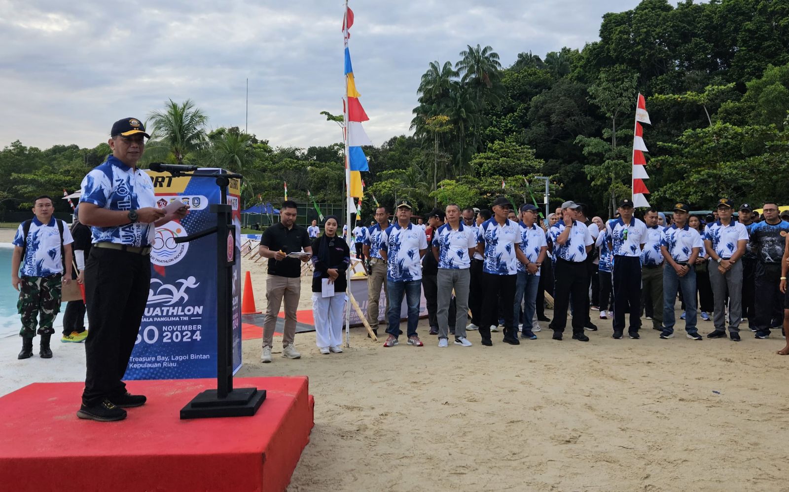 Aquathlon Open Turnamen Piala Panglima TNI Dalam Rangka Hut TNI Ke-79 Tahun 2024 di Bintan