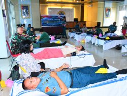 Sambut Hari Armada RI Tahun 2024, Lantamal l Gelar Donor Darah