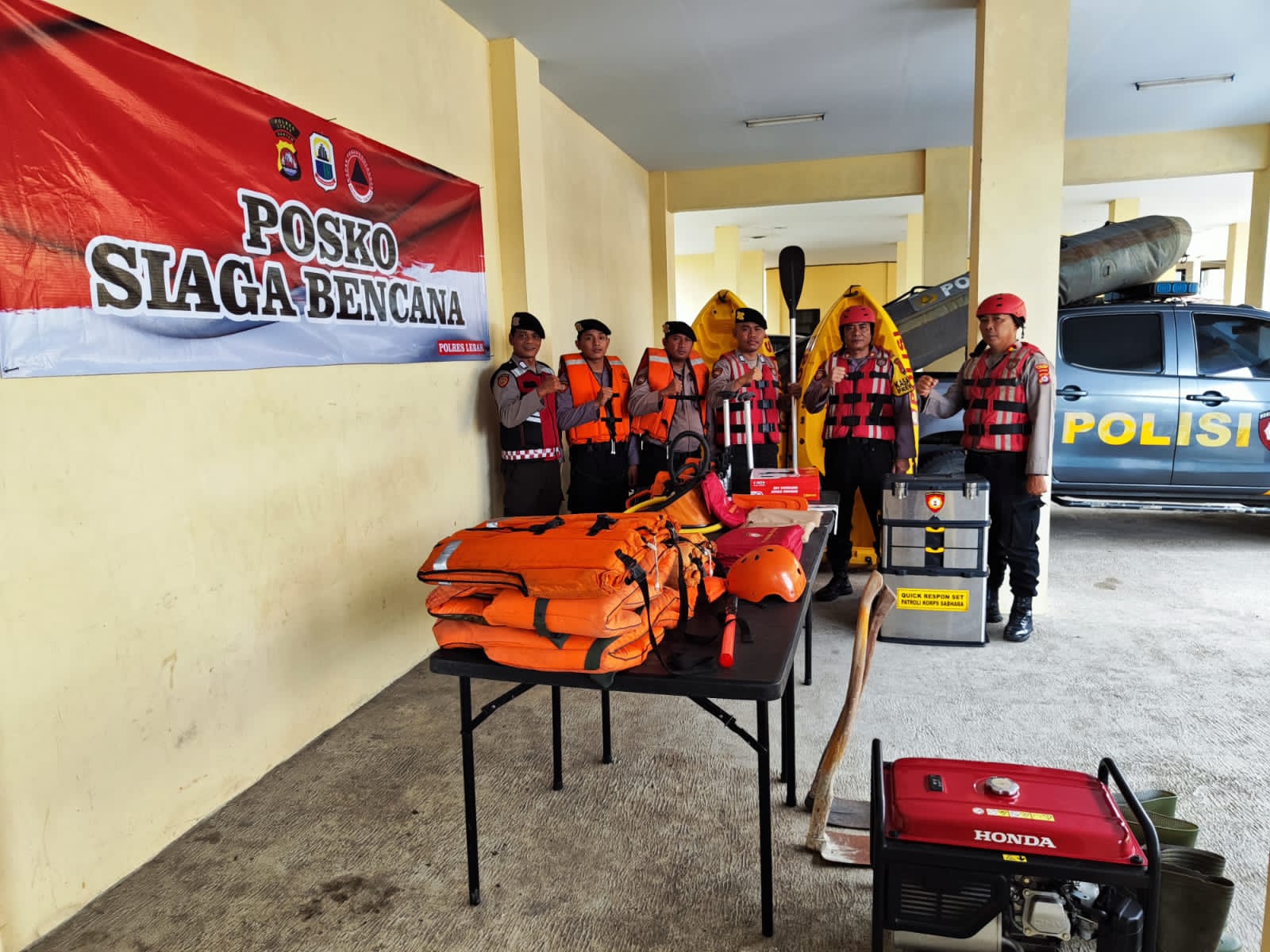 Antisipasi Bencana Banjir dan Longsor, Polres Lebak Siagakan Posko Siaga Bencana