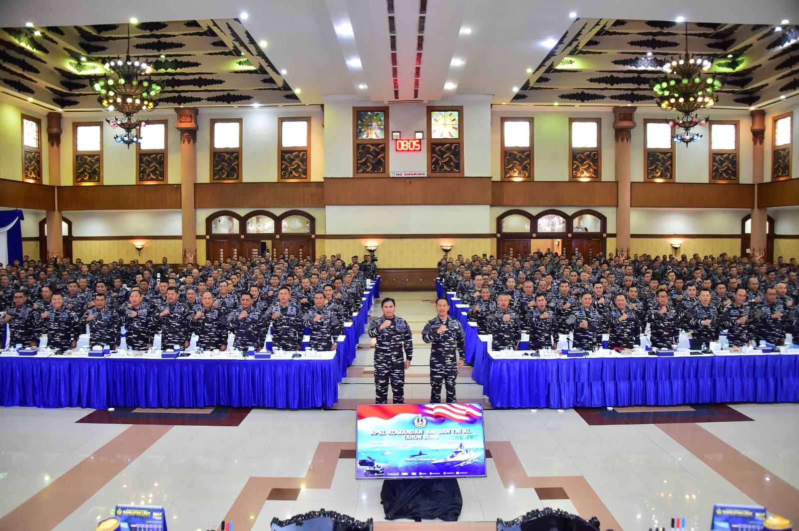 Komandan Lanal Tarempa Hadiri Apel Komandan Satuan 2024