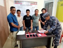 Patroli Laut POS TNI AL Selat Panjang Amankan Tiga Nelayan Pengguna Sabu