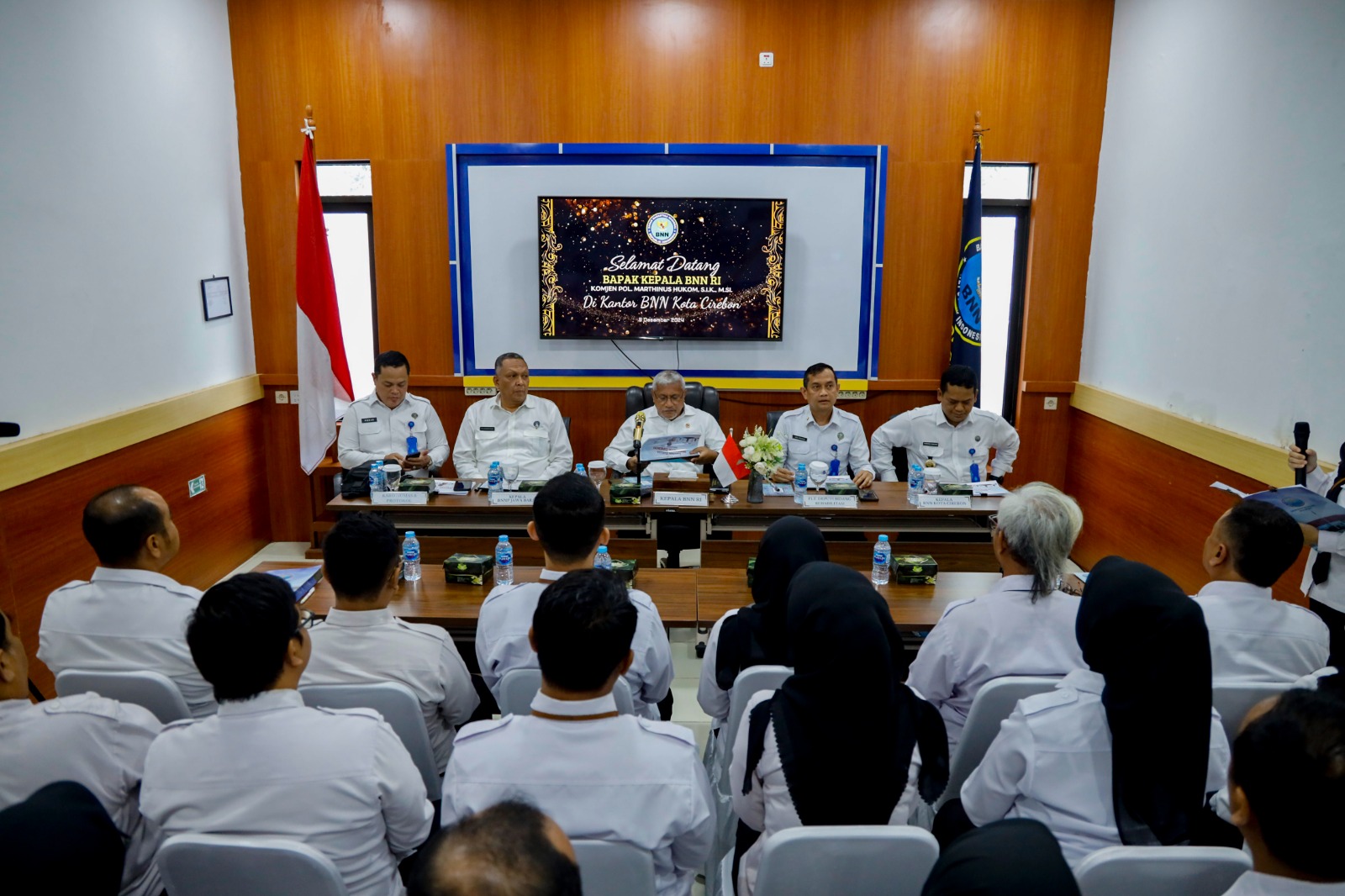 KEPALA BNN RI APRESIASI KINERJA KEPALA BNN KOTA CIREBON BESERTA JAJARAN