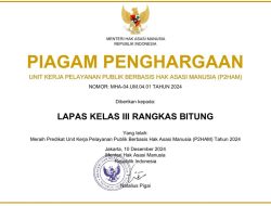 Lapas Rangkasbitung Raih Penghargaan P2HAM untuk Kelima Kalinya Secara Berturut-turut