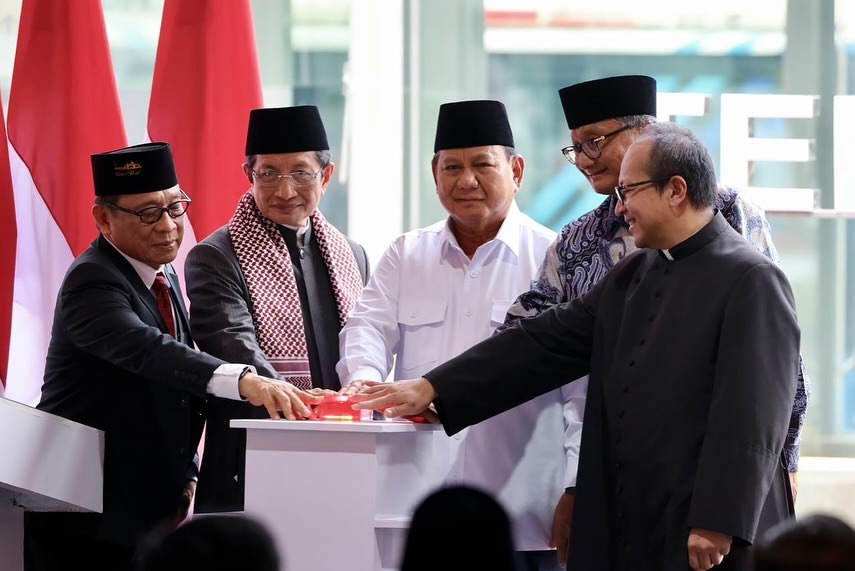 Presiden Prabowo Resmikan Terowongan Silaturahim, Simbol Kerukunan Antar umat Beragama