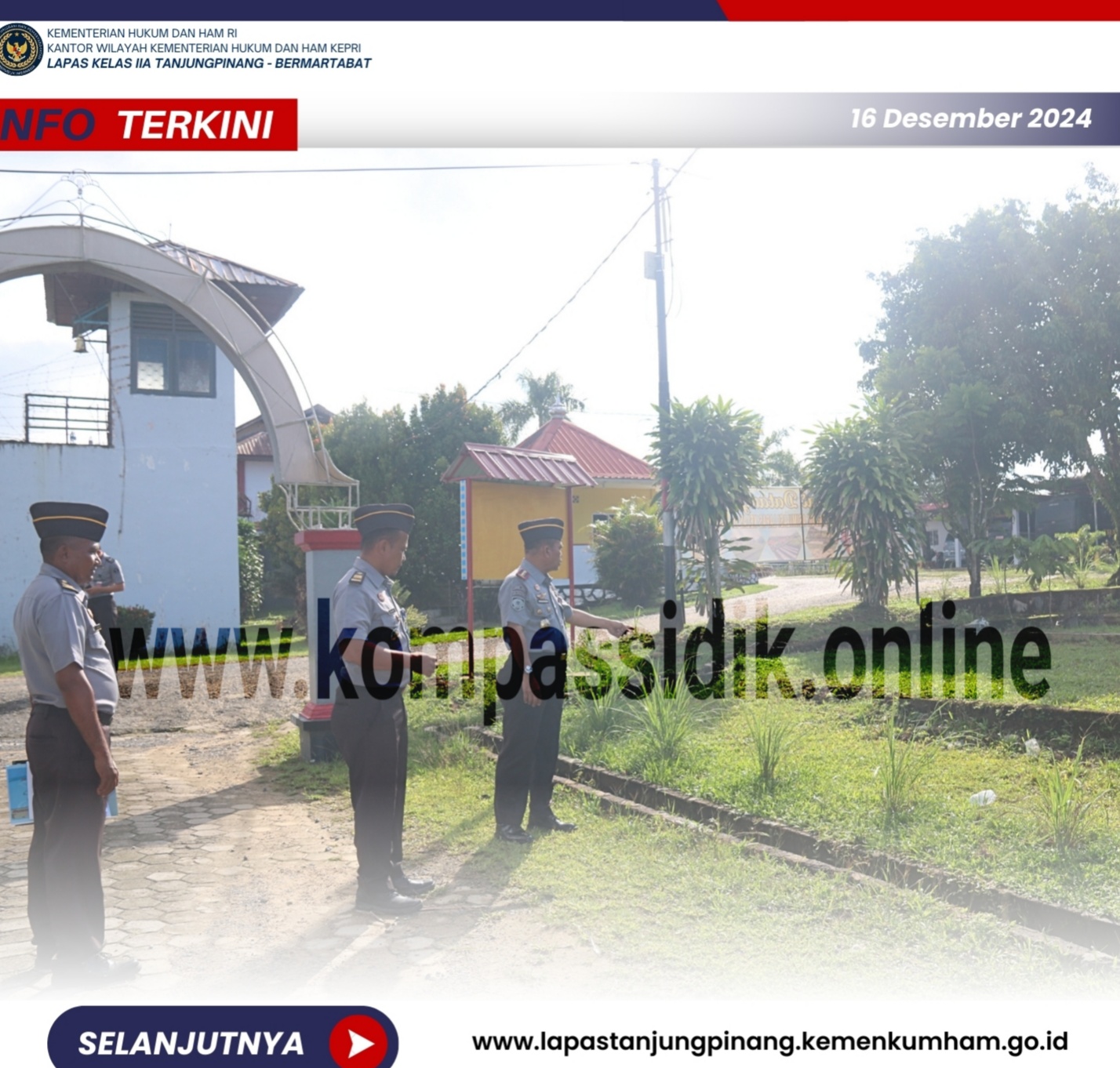 Mengutamakan Kebersihan: Kalapas Lapas Kelas IIA Tanjungpinang Lakukan Pengecekan Setelah Apel