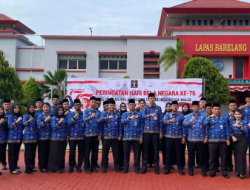 Upacara peringatan Hari Bela Negara ke-76 di Lapas Kelas IIA Batam