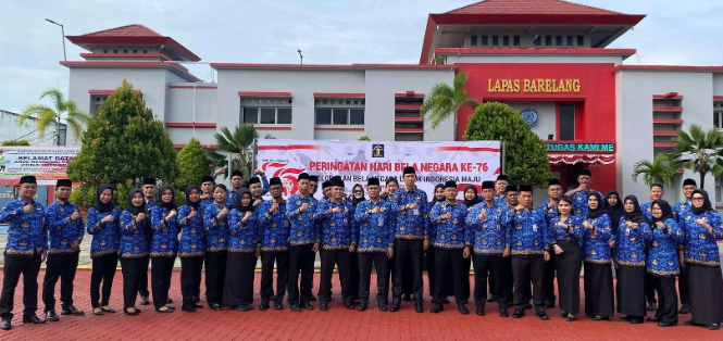 Upacara peringatan Hari Bela Negara ke-76 di Lapas Kelas IIA Batam