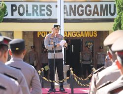 Kapolres Tanggamus Pimpin Upacara Naik Pangkat 31 Personilnya