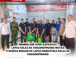 MINIMALISIR OVER KAPASITAS, LAPAS KELAS IIA TANJUNGPINANG MUTASI 11 WARGA BINAAN KE LAPAS NARKOTIKA KELAS IIA TANJUNGPINANG