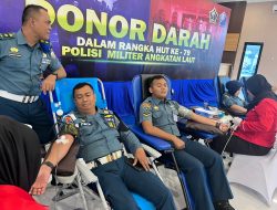 SAMBUT HUT KE-79 POLISI MILITER ANGKATAN LAUT TAHUN 2025, POM KOARMADA I GELAR DONOR DARAH
