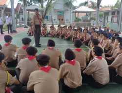 Pembinaan Pramuka kepada Warga Binaan Lapas Kelas I Cirebon oleh Bati Wanwil Siter Kodim 0614/Kota Cirebon