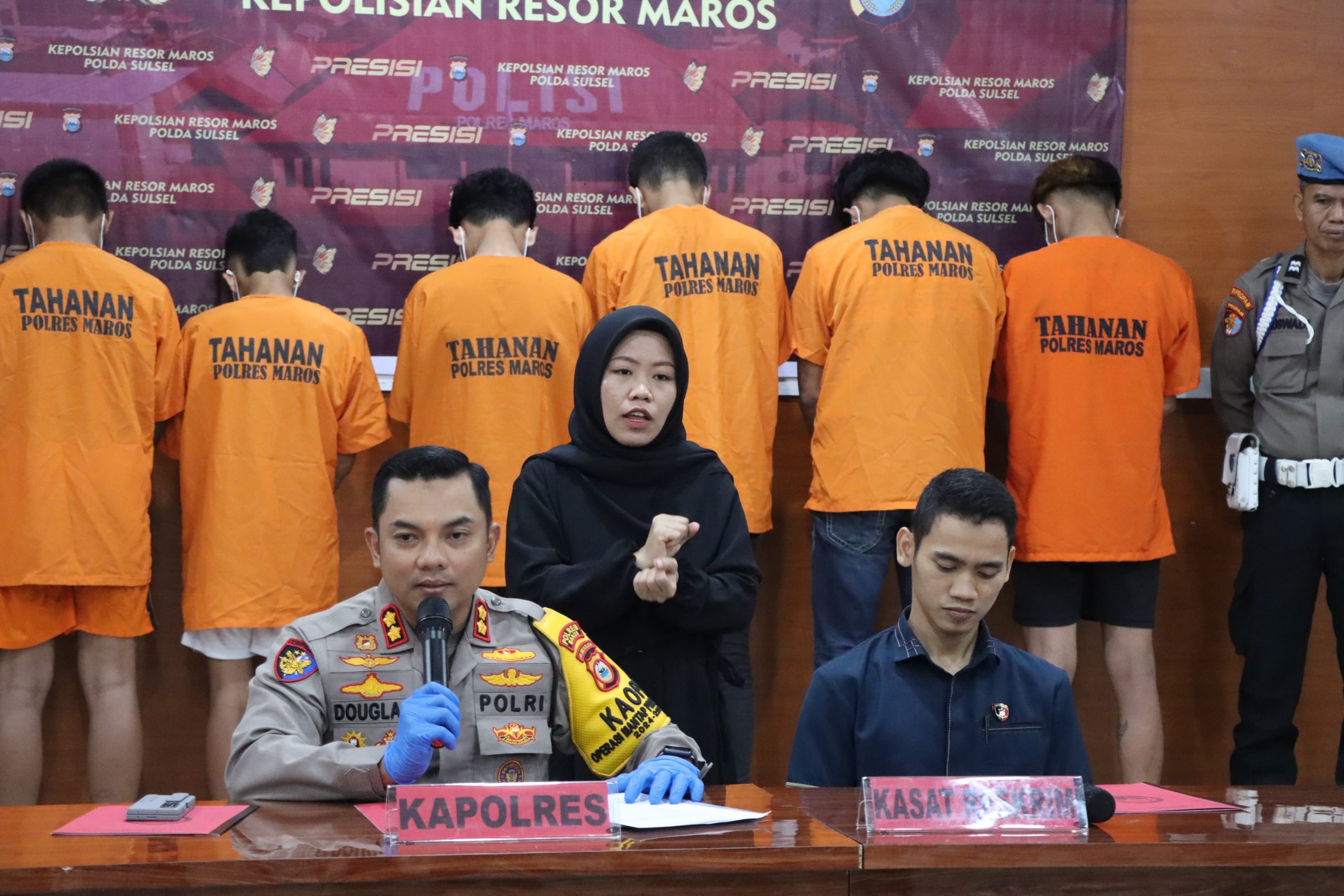 Kapolres Maros AKBP Douglas Mahendrajaya Menegaskan Tidak Akan Menonelir Segala Bentuk Kekerasan dan Premanisme di Kabupaten Maros