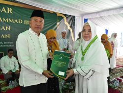 TP PKK OKI KetuaHadiri Tabligh Akbar dan Wisuda Alqur’an Jelang Ramadhan