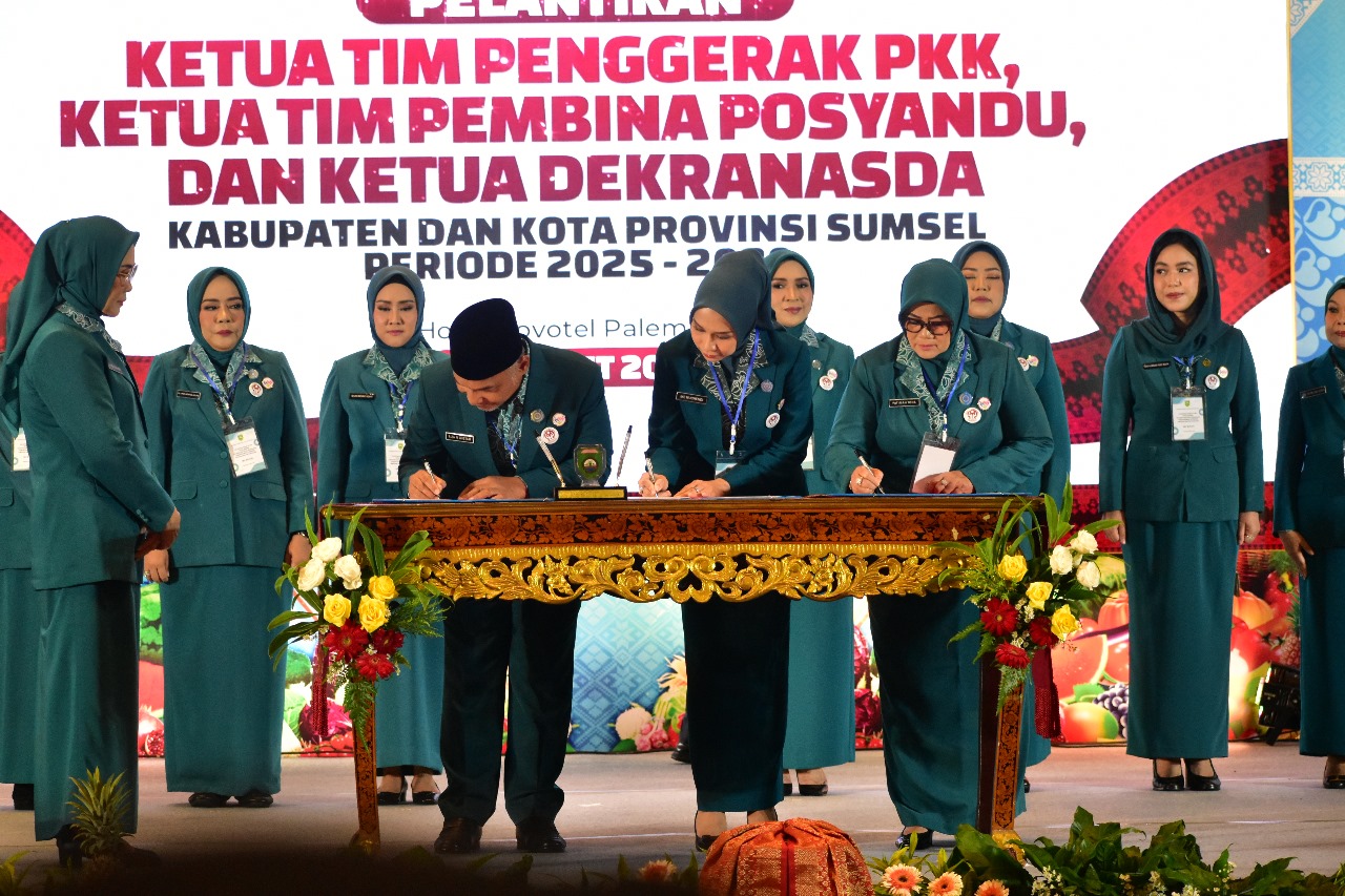Ike Meilina Muchendi Resmi Dilantik sebagai Ketua TP PKK OKI 2025-2030