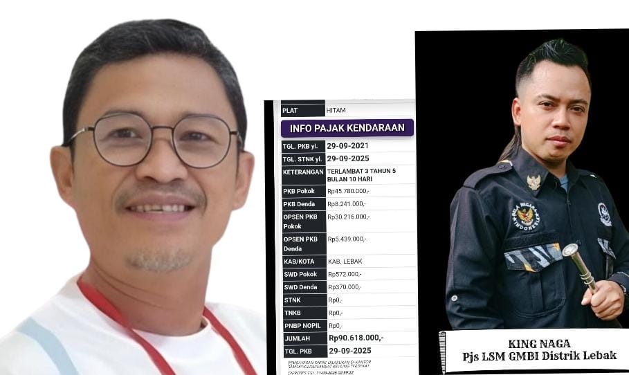 PARAH NIE : Seorang JB Yang Terpandang di Kabupaten Lebak Diduga Tidak Bayar Pajak Selma 3 Thun 5 Bulan