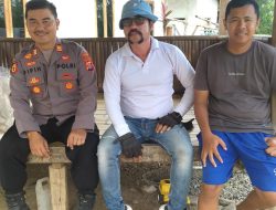 Ngobrol Dengan Warga Tambak, Kapolsek Cimarga Polres Lebak Sampaikan Himbauan Kamtibmas