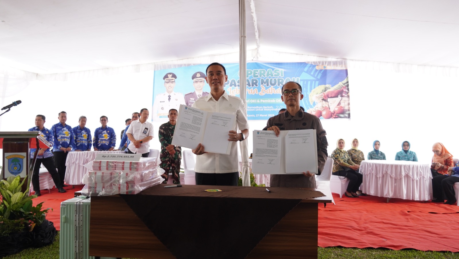 Pemkab dan Kejari OKI Gelar Pasar Murah Serta Pulihkan Aset dan Kerugian Negara