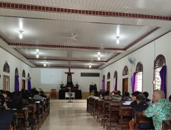 Polsek Kota Agung Amakan Ibadah Jumat Agung di Tiga Gereja