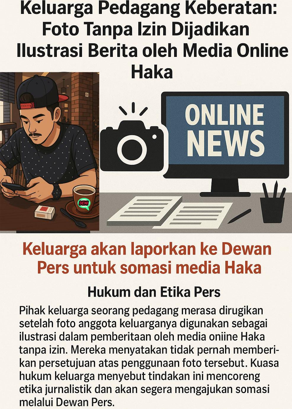 Diduga Langgar Privasi, Media HK Online Gunakan Foto Pedagang Tanpa Izin
