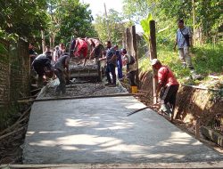 Proses Pembangunan Jalan Rabat Beton di Desa Mekar Agung 2025