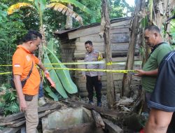 Polsek Kota Agung dan Inafis Polres Tanggamus Olah TKP Terperosoknya Anak ke Sumur 20 Meter