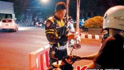 Antisipasi Balap Liar dan Gesekan Perguruan Silat, Jalan Ahmad Yani Kota Kediri Dijaga Ketat Polisi