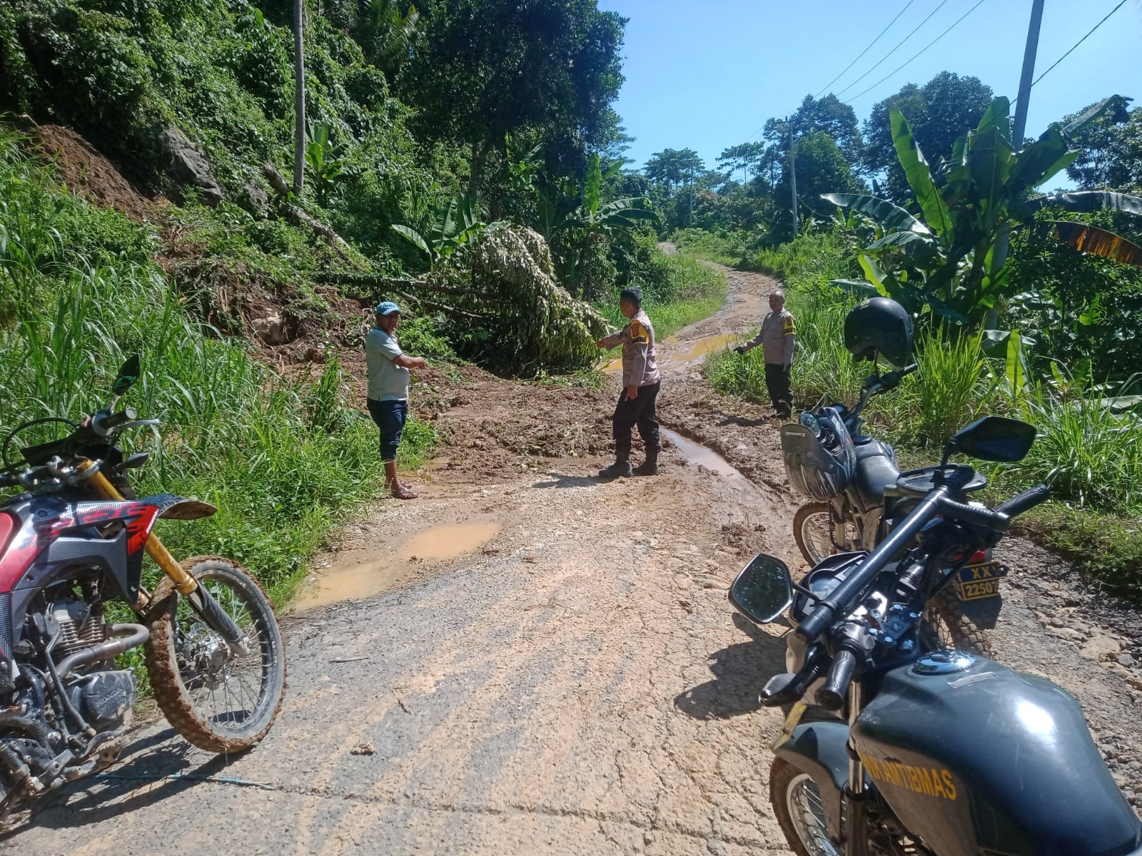 Polsek Limau Identifikasi Longsor dan Banjir di Kelumbayan