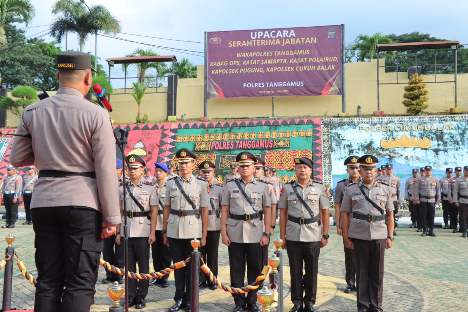 Kapolres Tanggamus Pimpin Sertijab, Sejumlah Pejabat Utama Polres Resmi Berganti