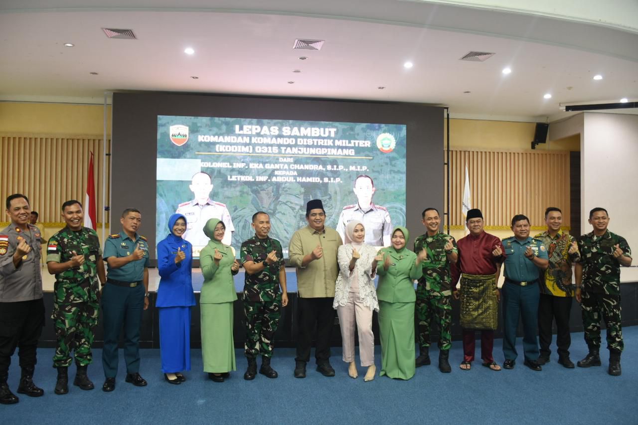 Lepas Sambut Dandim 0315/TPI, Danlanal Bintan Berharap Selalu Jaga Kekompakan Bersama FKPD