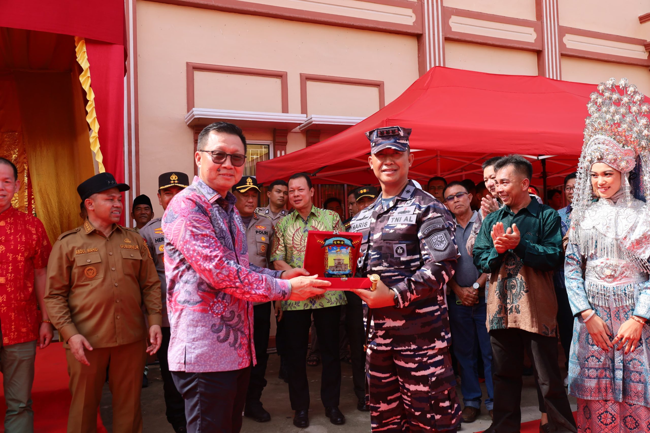 Sinergi di Negeri Seribu Kubah, Danlanal Dumai Laksanakan Kunker ke Kabupaten Rokan Hilir