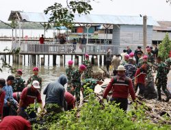 Ikatan Mahasiswa Muhammadiyah (IMM) Sumut Rayakan Milad Dengan Kegiatan “Clean Up” Lingkungan di Markas TNI AL