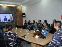 Komandan Lanal Bandung Ikuti Briefing Awal Latihan Penegakan Hukum dan Keamanan Laut Jajaran Koarmada I
